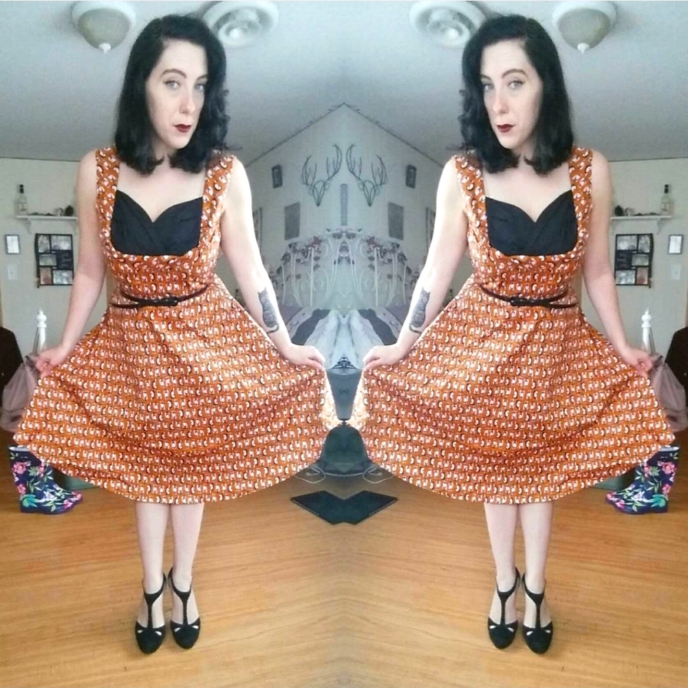 Ophelia Egyptian Cat Swing Dress
